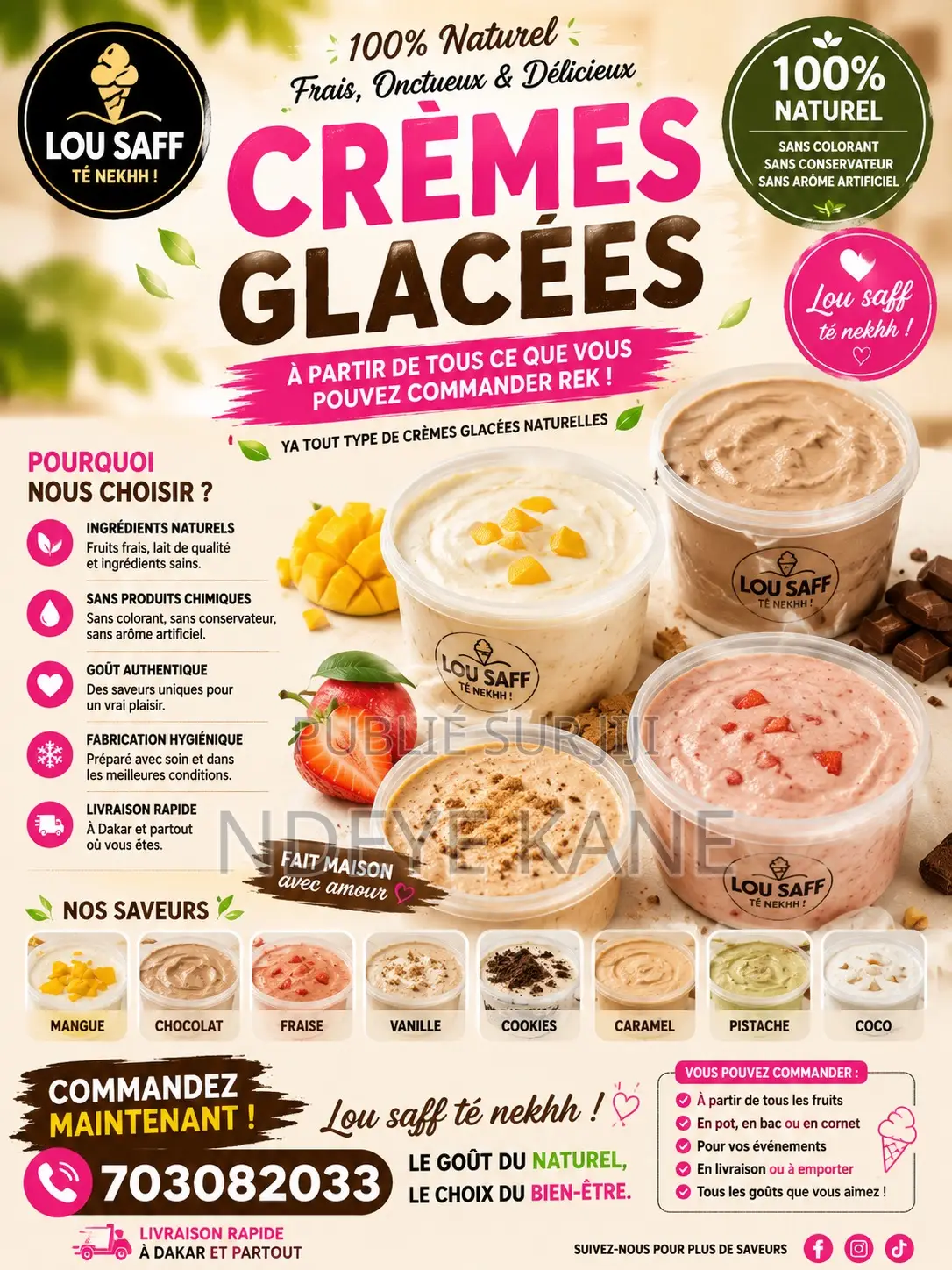 Jus Et Crème Glacée Il Fait Chaut