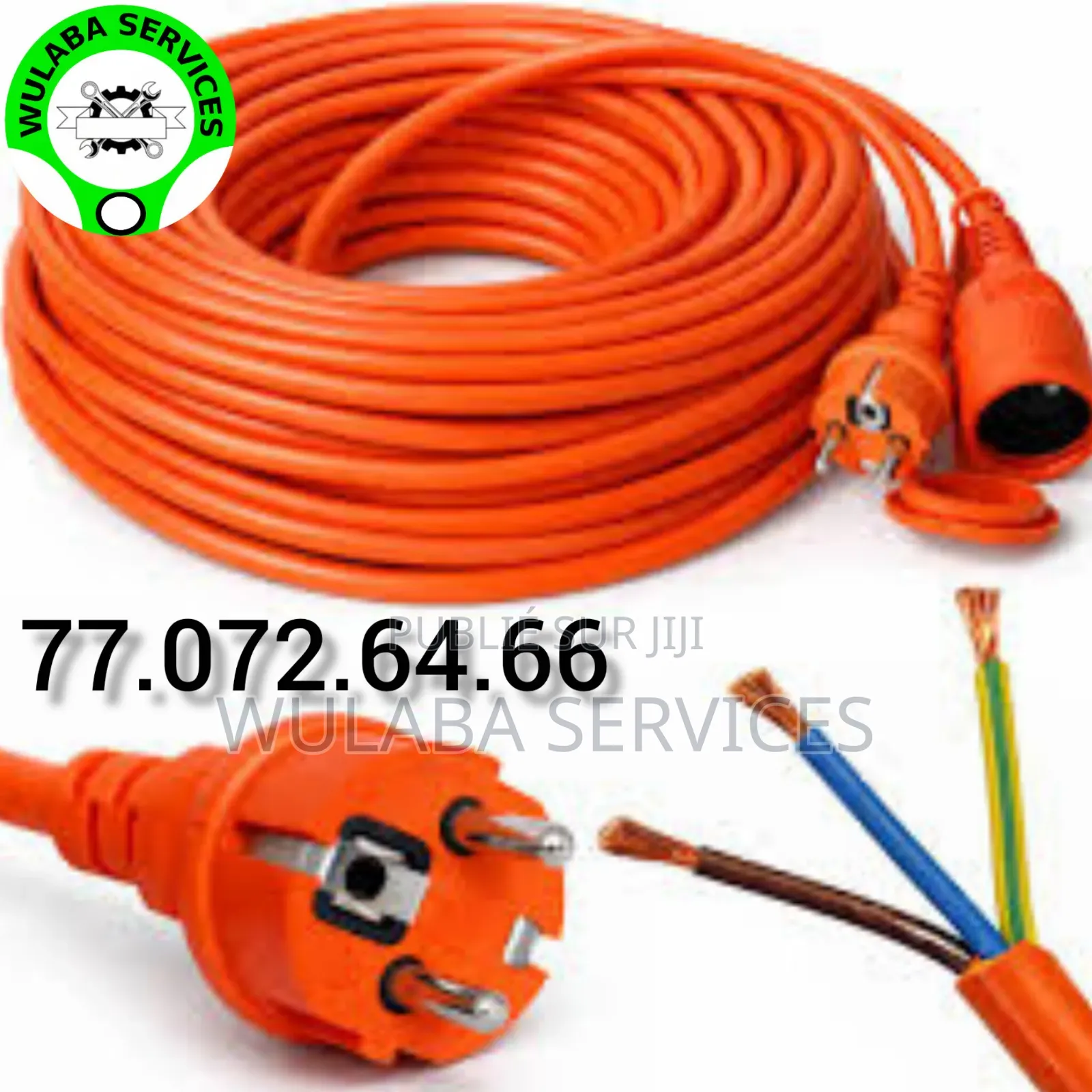 Rallonge Électrique 20m Orange