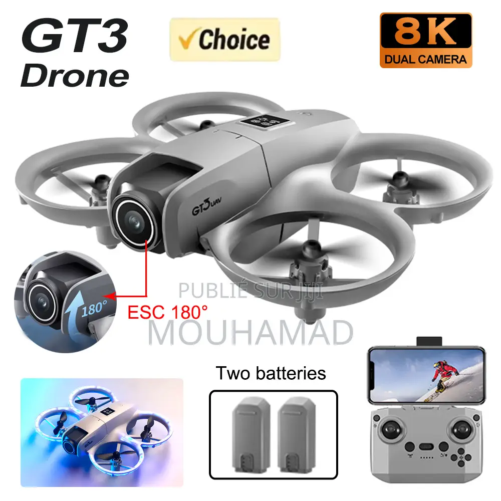Drone GT3 Avec Deux Caméras Et Deux Batteries