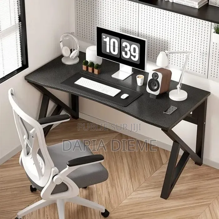 Table Bureau Moderne en Bois Et Fer