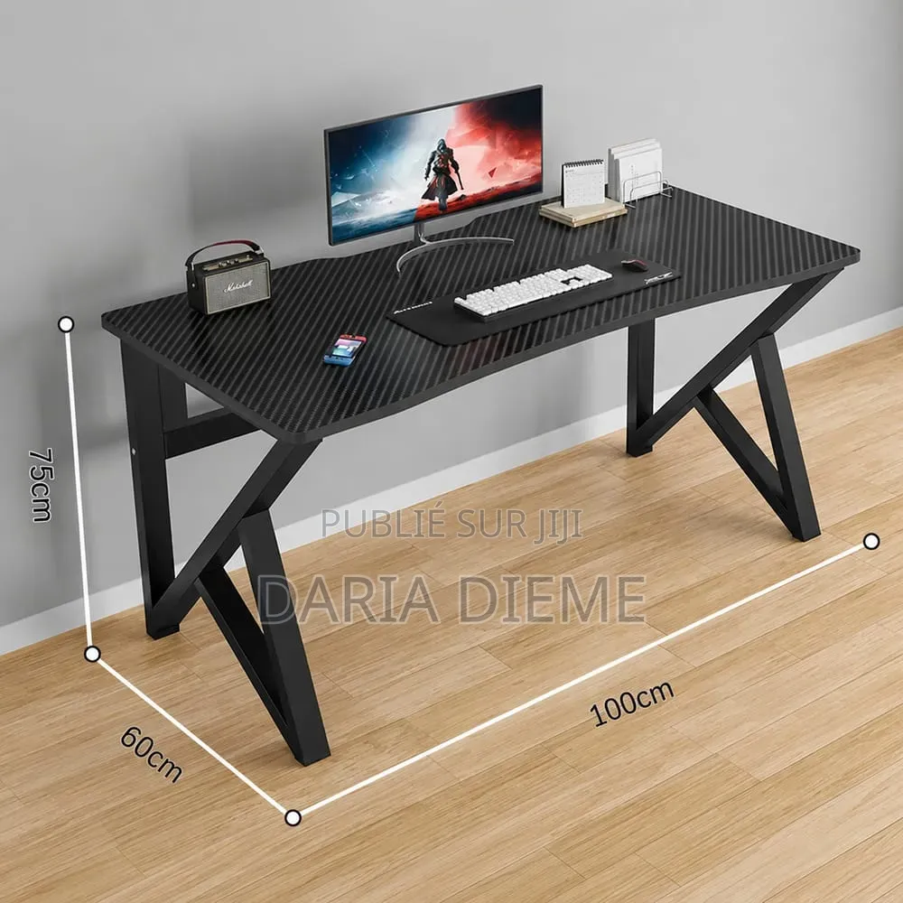 Table Bureau Moderne en Bois Et Fer
