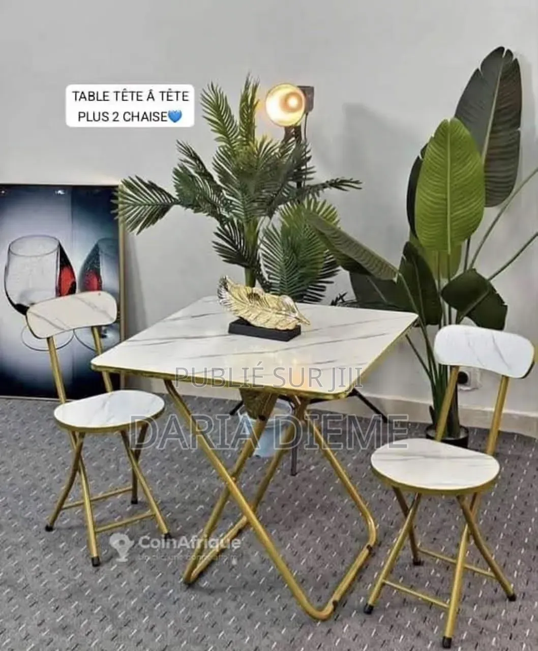 Ensemble Table Plus 2 Chaises