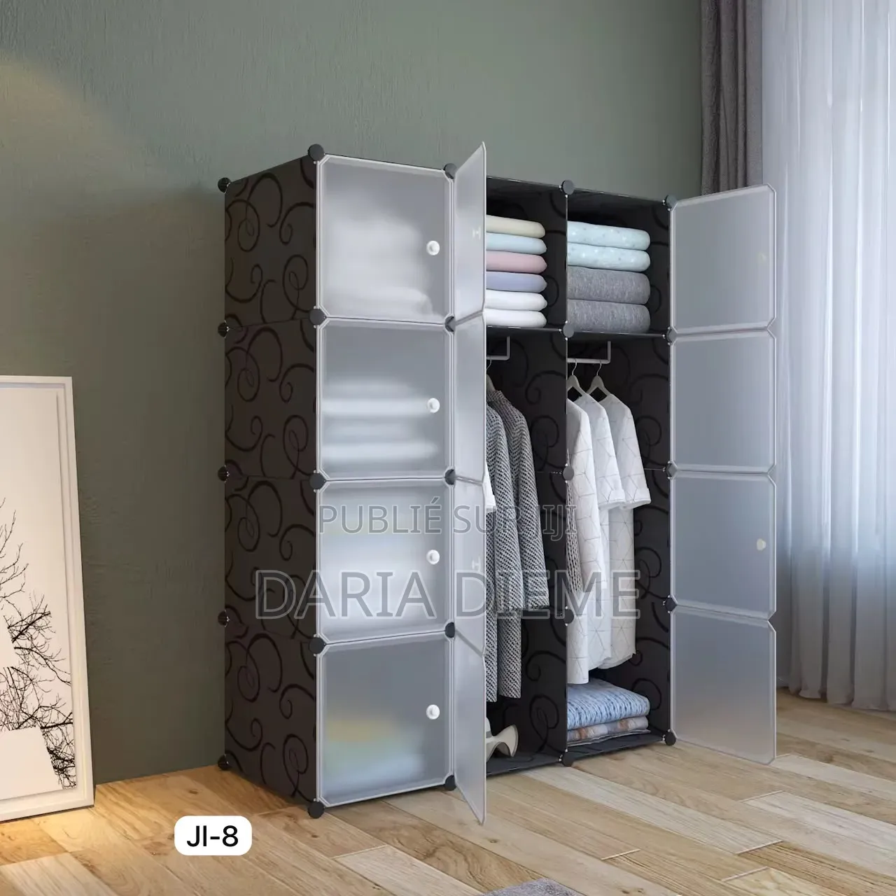 Armoir 3battant en Plastique Transparent