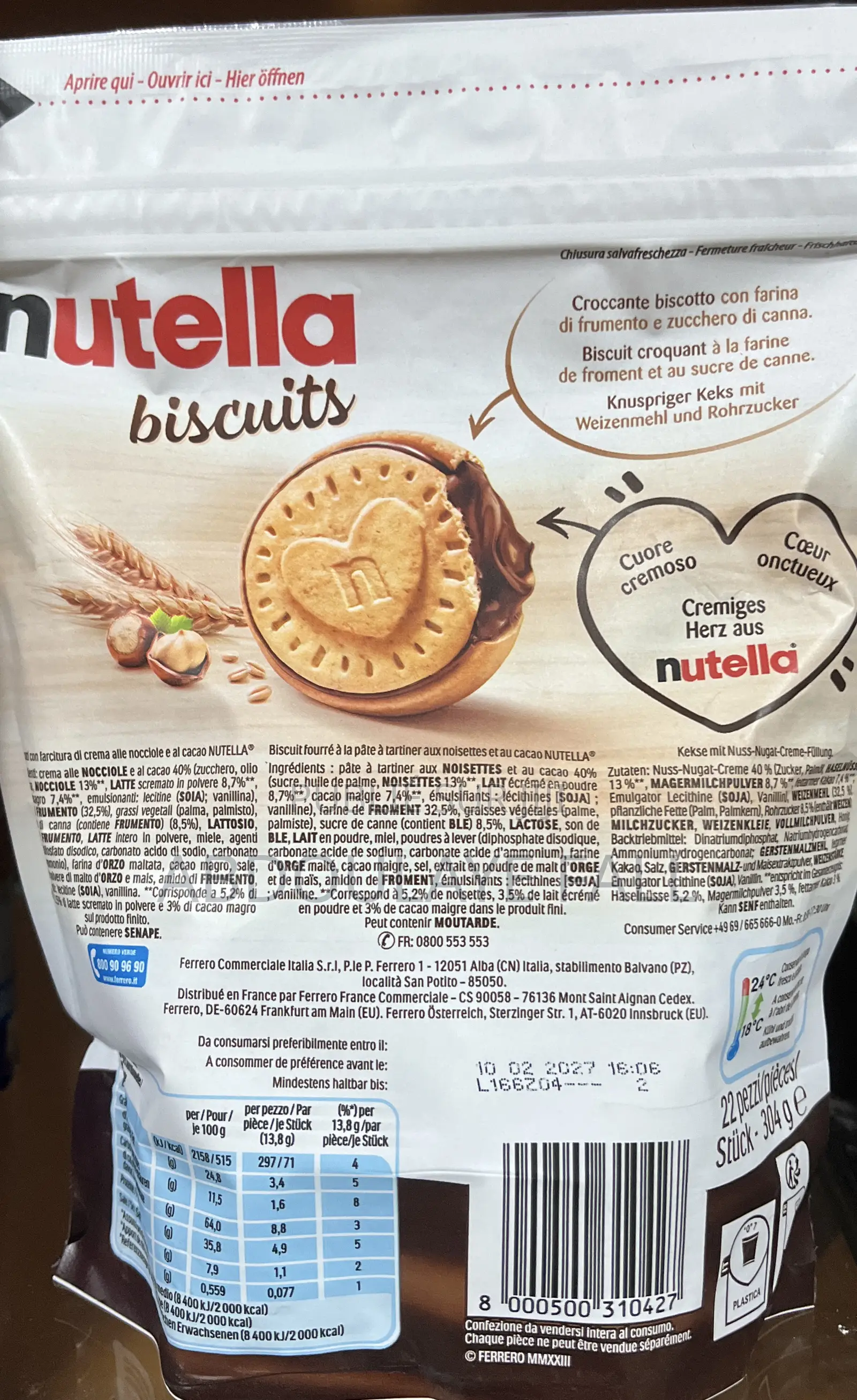 Biscuits Nutella