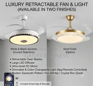 Ventilateur De Plafond Pales Rétractables