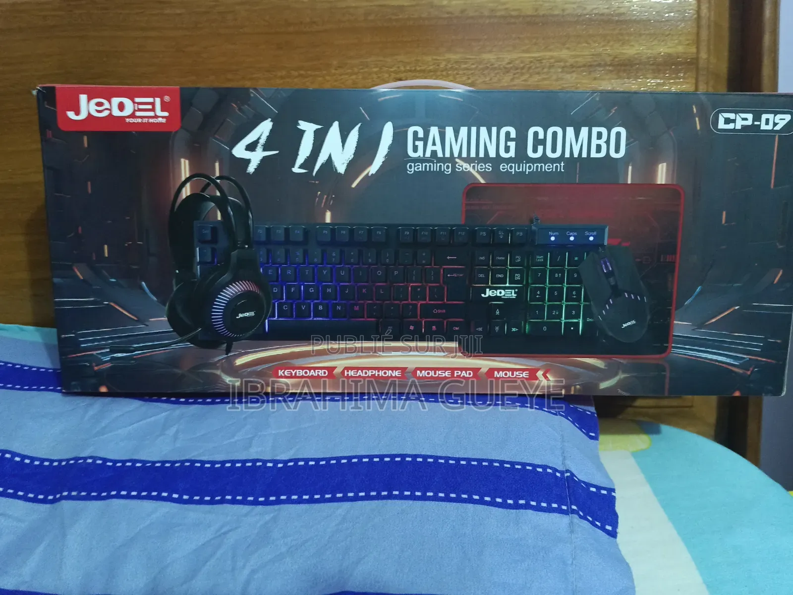 Gaming Combo Clavier Souris Casque Et Tapis De Souris