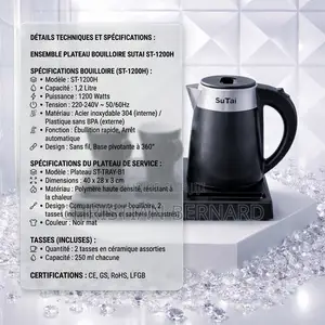 Ensemble Bouilloire Électrique Avec Tasse