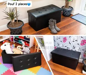 Pouf 2 Places Et Boites De Rangement