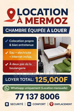 Meublé Mini-plat dans Mermoz Sacré-Cœur à Louer