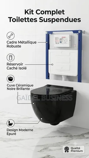 Pack WC Suspendu Moderne Avec Bâti-Support – Finition Premium