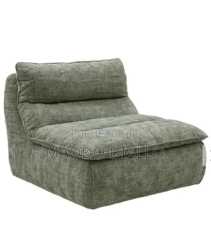 Fauteuil Gael en Tissu Chenille Vert Grisé