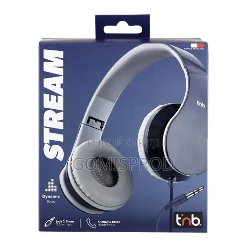 Casque Filaire STREAM, Prise Jack 3,5 Mm, Bleu