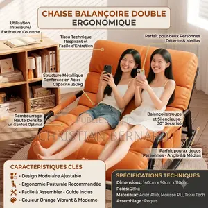 Fauteuil Rocking Chair Double 2 Places - Confort VIP
