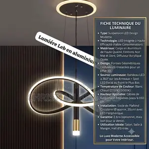 Lustre Suspendu LED Design Contemporain – Édition Luxe