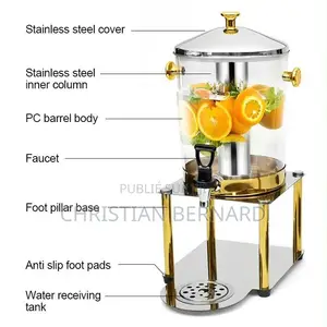Distributeur De Boissons Jus en Inox – L’unité Est 8 Litres
