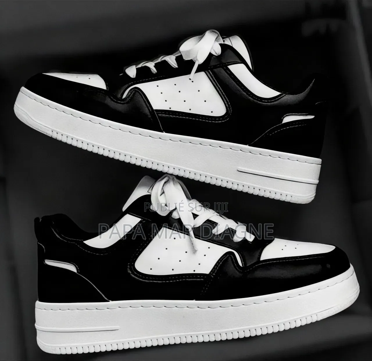Baskets Sneakers Noir Blanc Style Streetwear - T.[ 42 ,43,44]