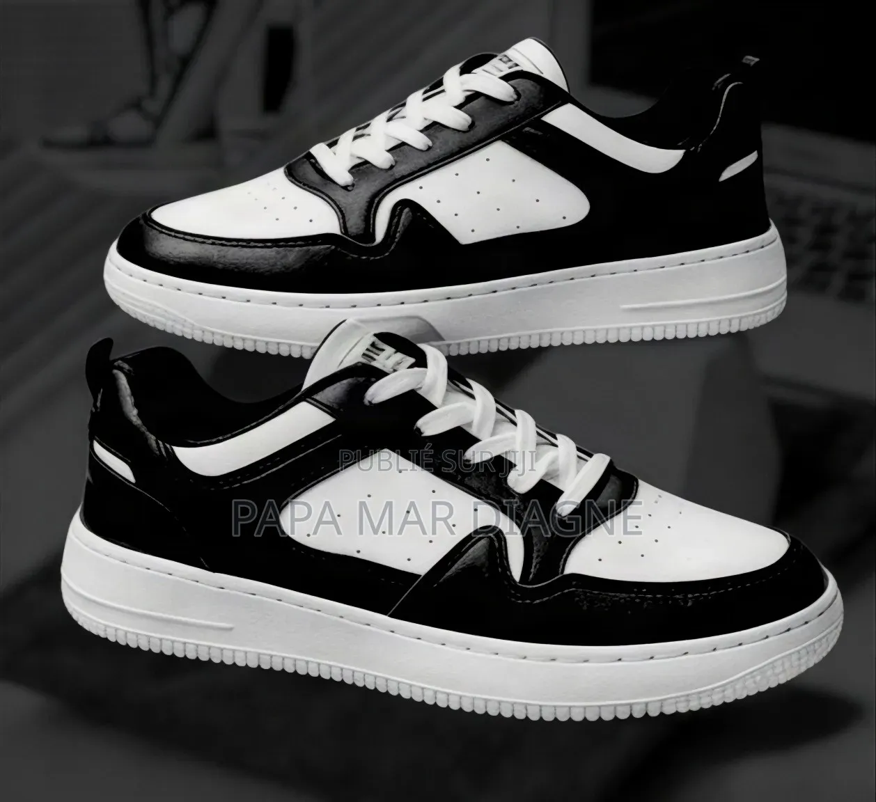 Baskets Sneakers Noir Blanc Style Streetwear - T.[ 42 ,43,44]