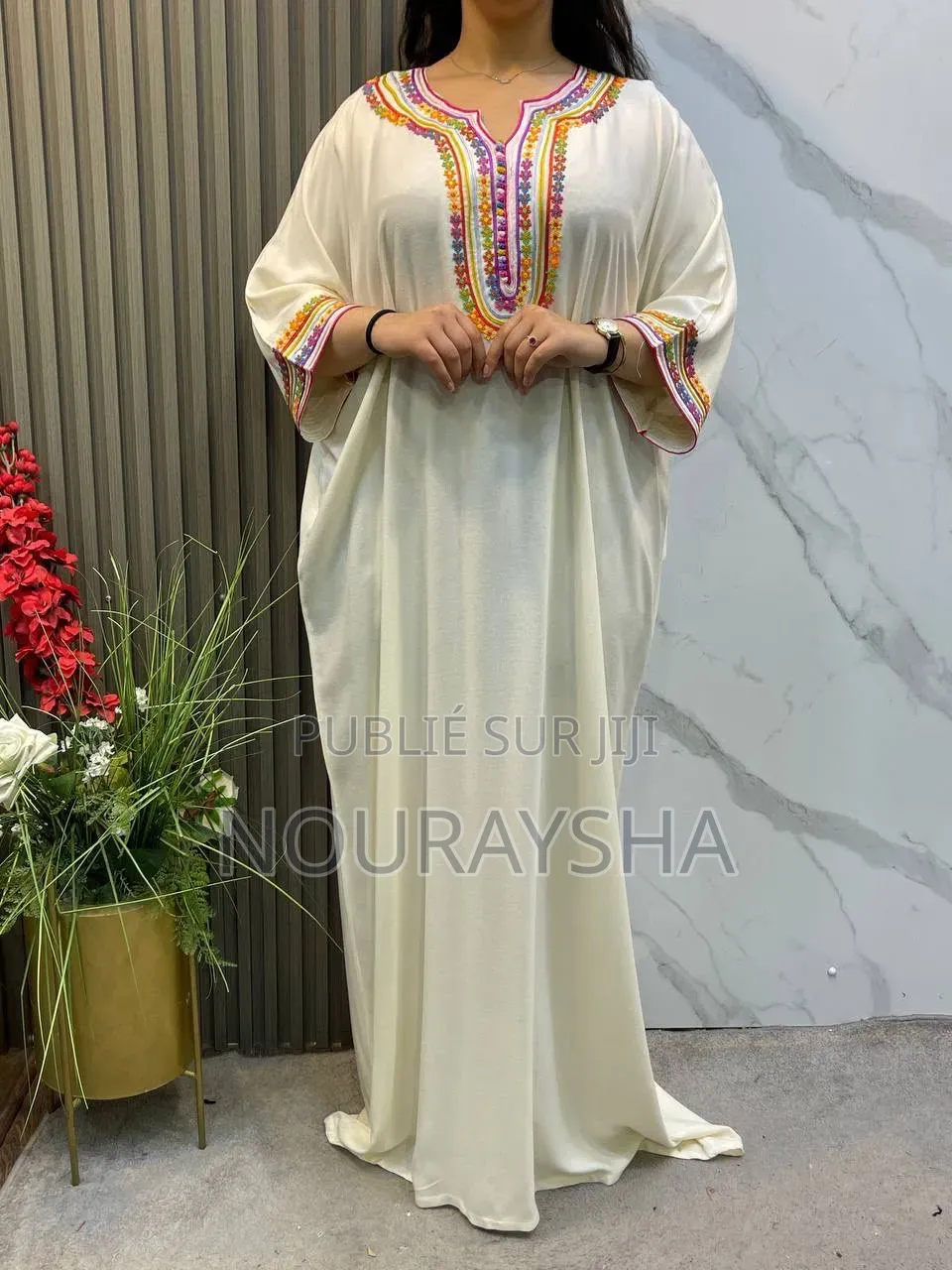 Robe Marocaine Très Élégantes en Tissu Coton Premier Choix