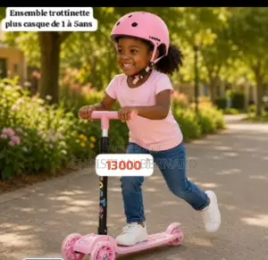 Ensemble Trottinette Pour Enfants Plus Casque De 1ans À 5ans