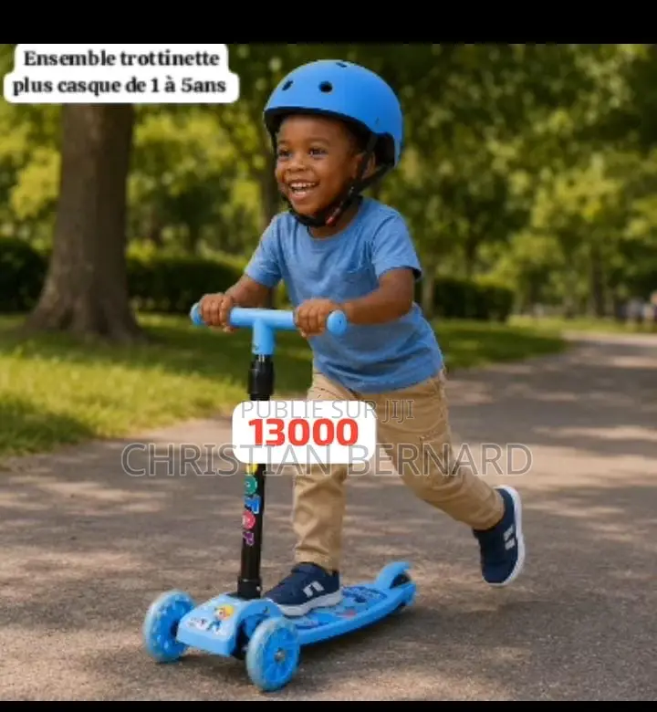 Ensemble Trottinette Pour Enfants Plus Casque De 1ans À 5ans