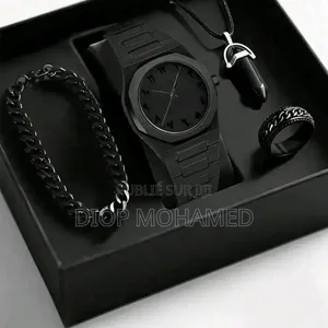 Montre Chaîne Bague Bracelet Pour Homme