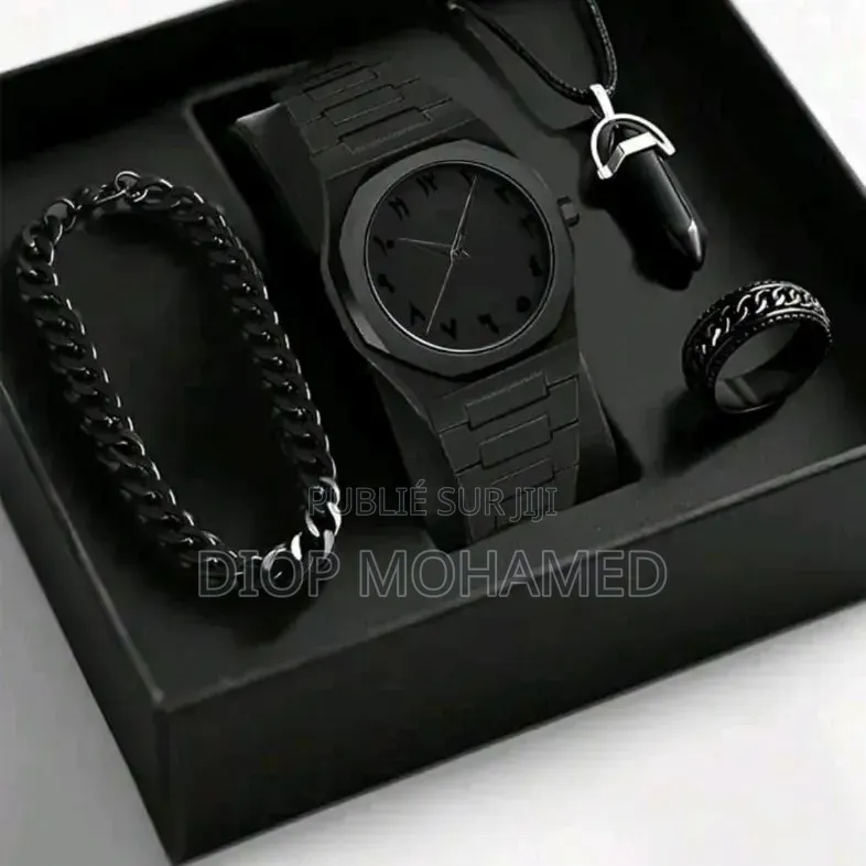 Montre Chaîne Bague Bracelet Pour Homme