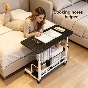 Table d'Ordinateur À Roulettes Avec Étagères