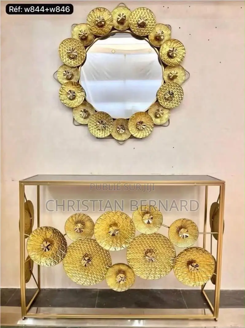 Ensemble Console Et Miroir Mural Design Moderne