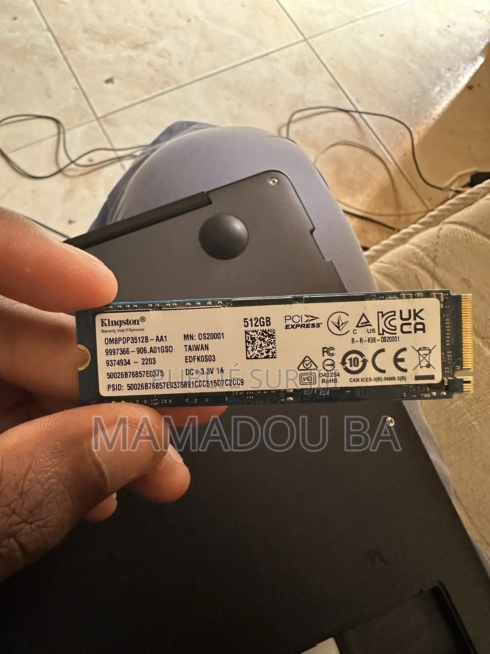 SSD NVMe M.2 Kingston 512 Go – Très Bon État