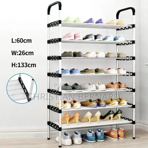 Étagère À Chaussures Verticale 7 Niveaux – Métal