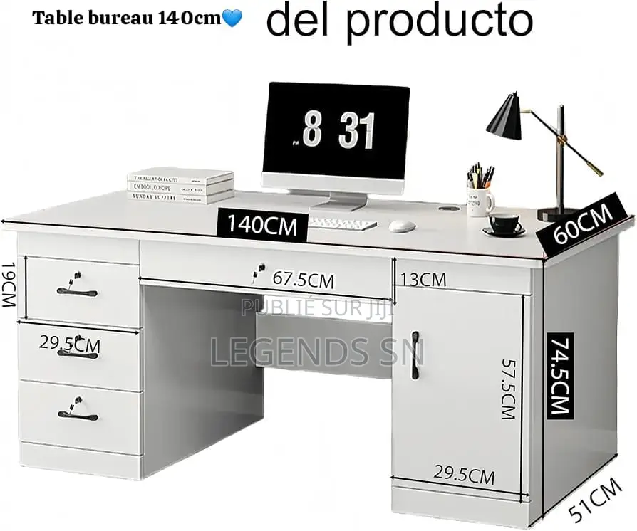 Table Bureau Avec Tiroirs