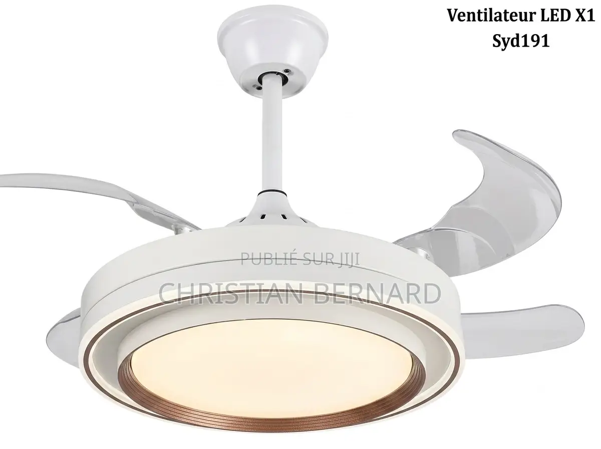 Ventilateur De Plafond LED Rétractable X1 - Syd191 : Élégance