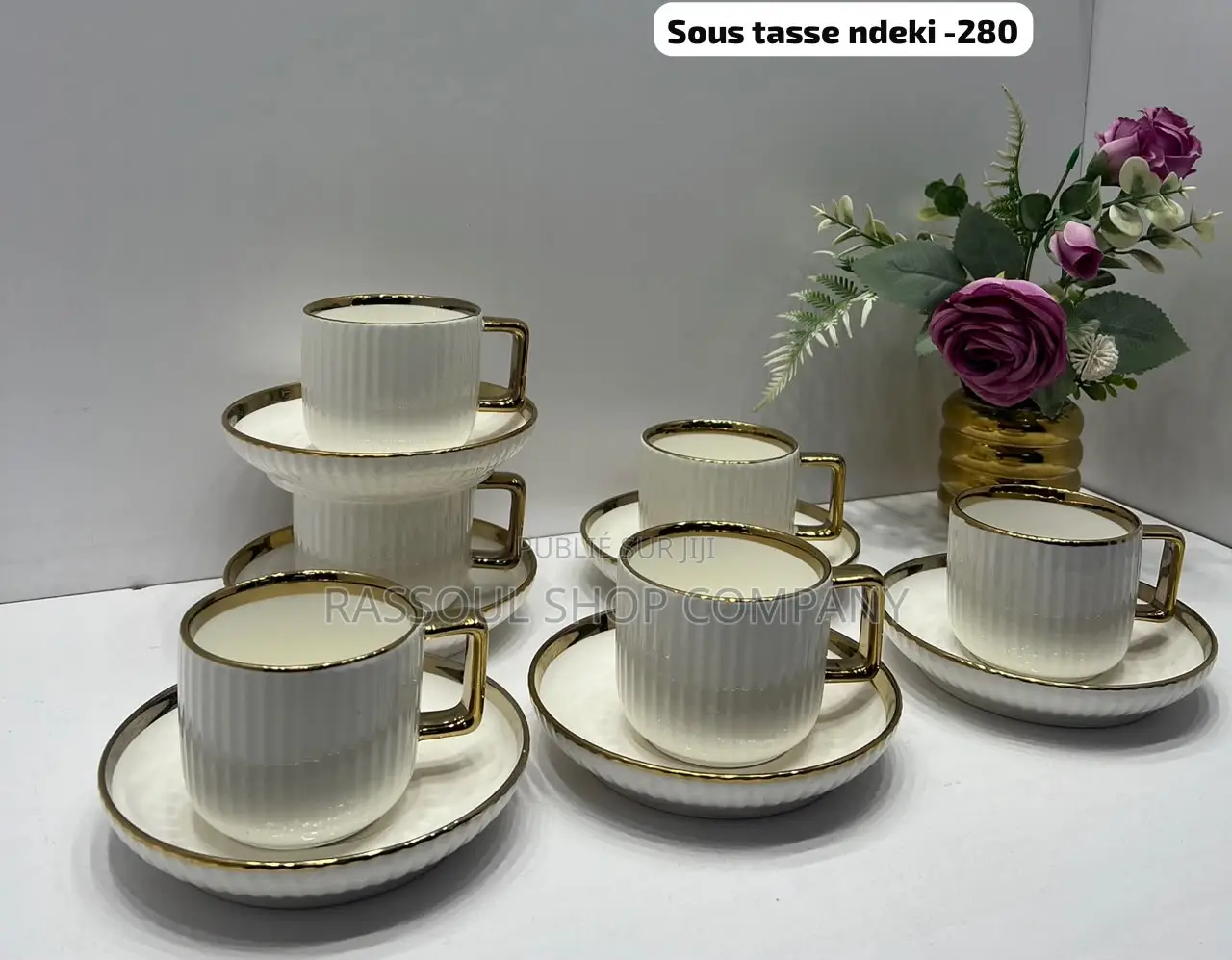 Tasse Déjeuner 12 Pièces en Verre Prix:6000f