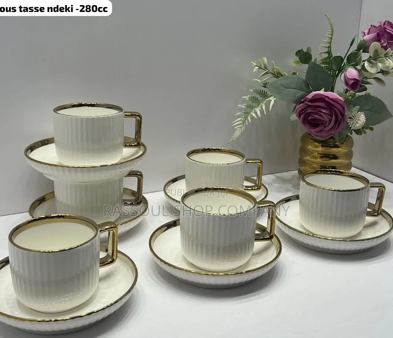 Tasse Déjeuner 12 Pièces en Verre Prix:6000f