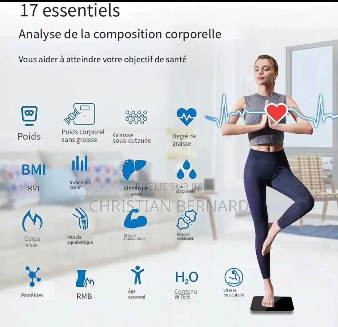 Balance Connectée Intelligente –17-en-1 De Composition Corporelle
