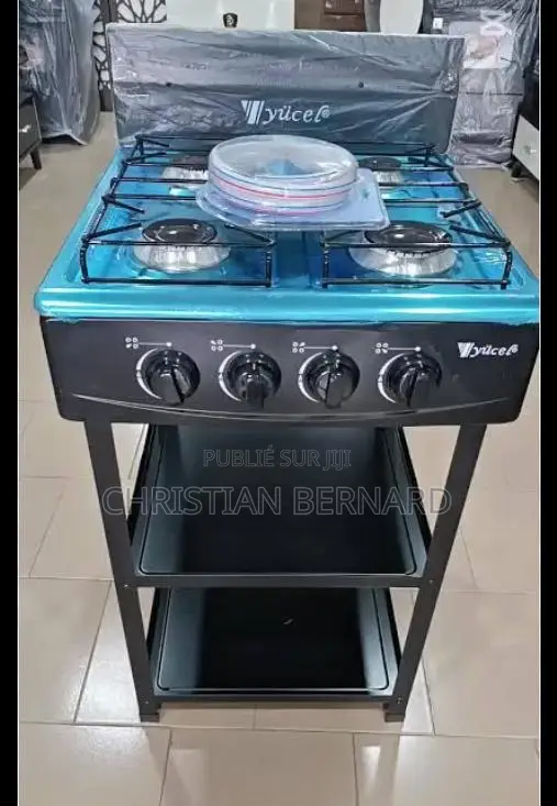 Cuisinière À Gaz YÜCEL 4 Feux Avec Support De Stockage
