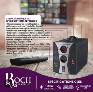 Régulateur De Tension Automatique ROCH 1500W (RSB-1500P)