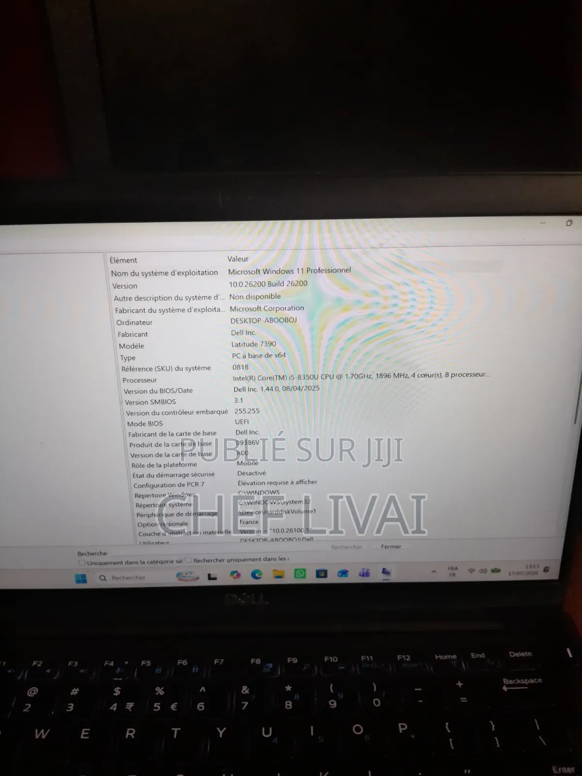 Ordinateur portable Dell Latitude 7390 8GB Intel Core i5 SSD 256GB