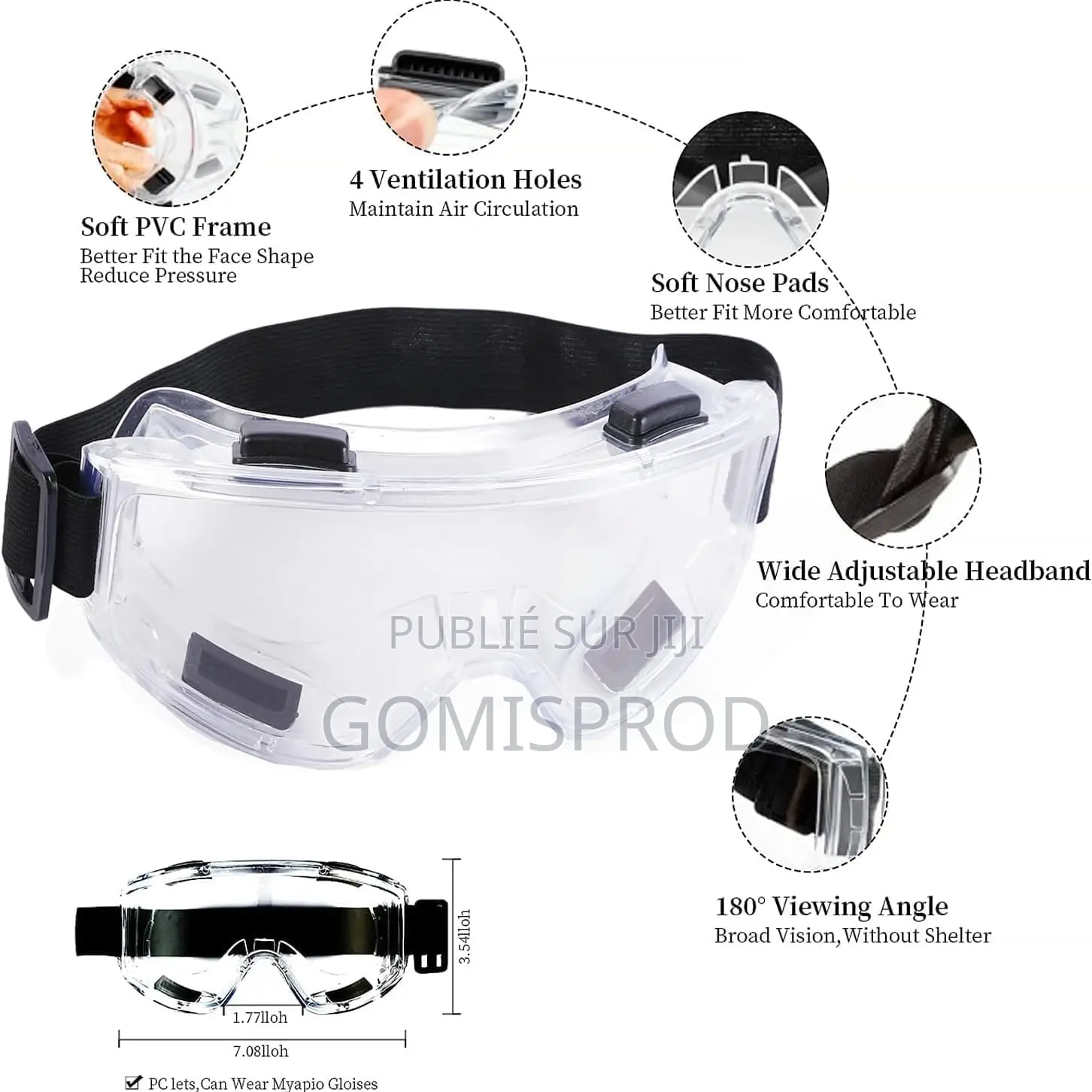 Masque Respiratoire Demi-Visage Avec Filtres Et Lunettes De Sécurité