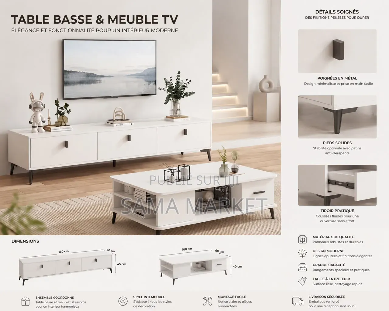 Meuble TV Plus Table Basse