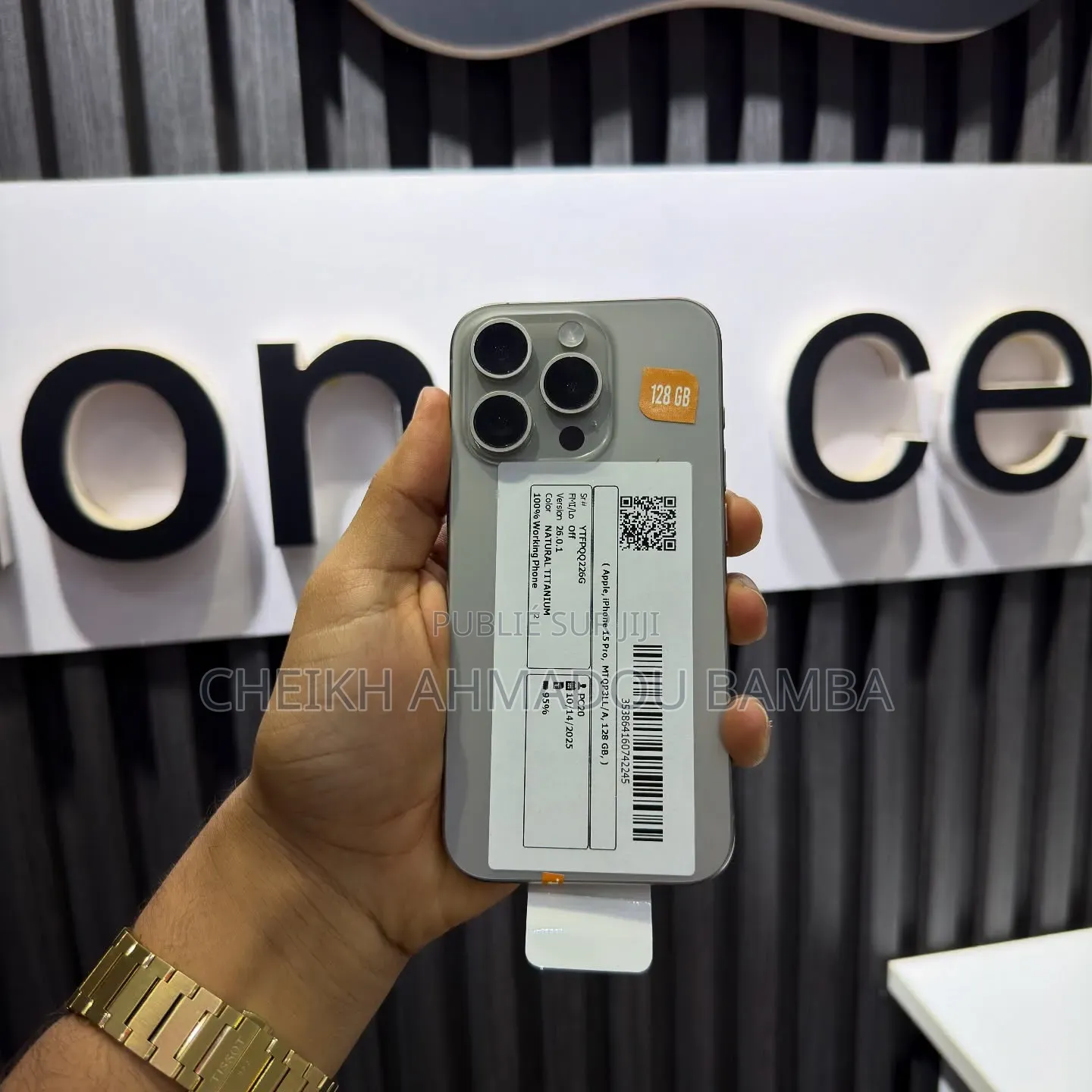 Nouveau Apple iPhone 15 Pro 128 GB Graphite