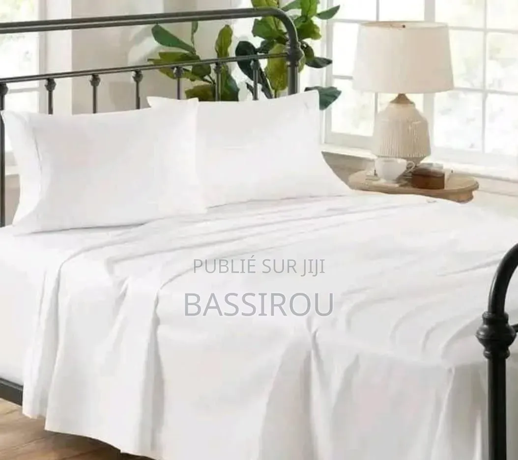 Superbe Draps Blanc Cotons