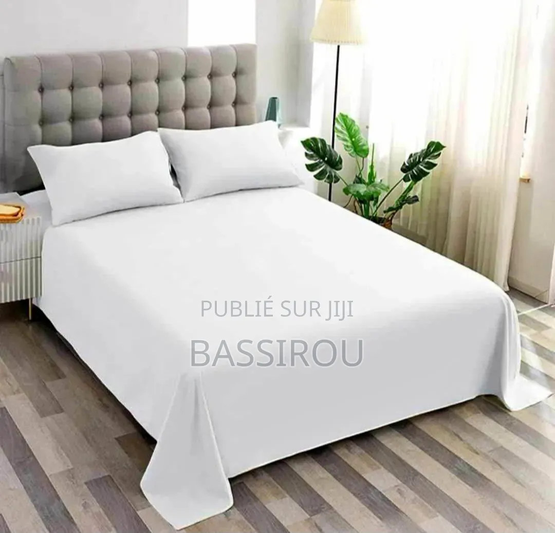 Superbe Draps Blanc Cotons