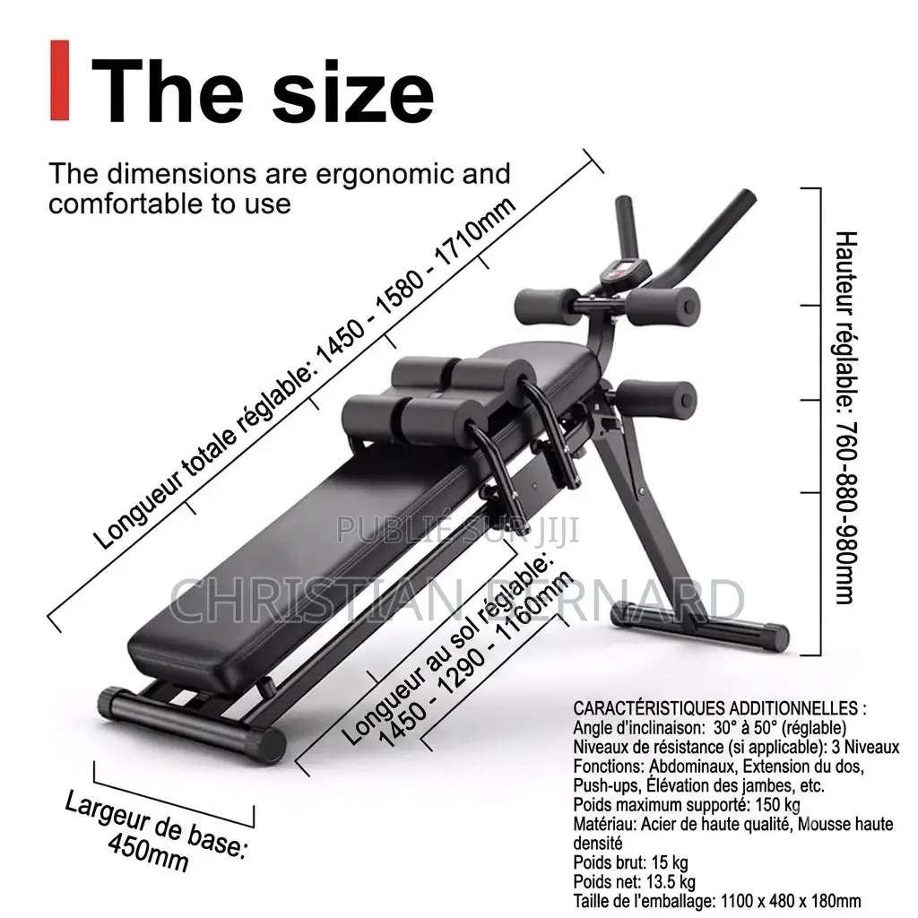 Banc De Musculation Incliné, Appareil De Musculation Abdominale