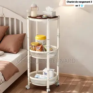 Chariot De Rangement Mobile 3 en 1