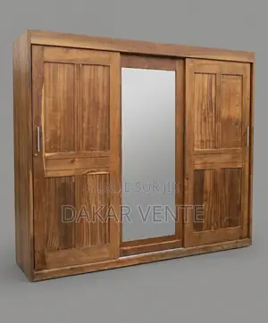 Armoire 4battants Coulissant en Bois Massif