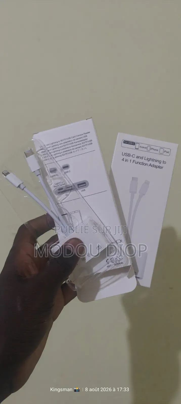 Support Adaptateur De Lecteurs Carte Mémoire 4 en 1