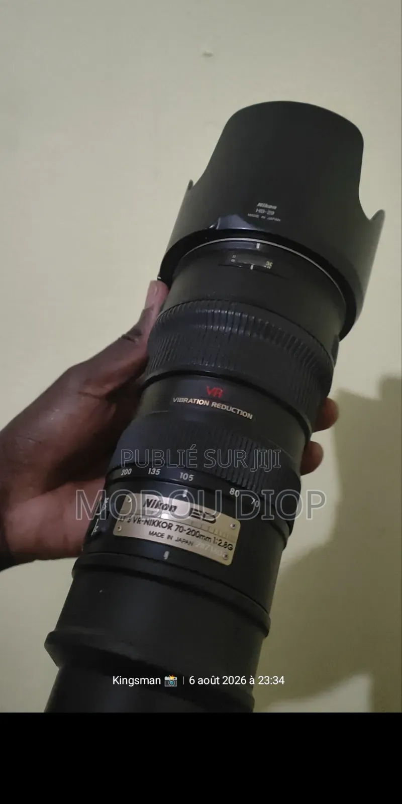 Objectif Nikon 70-200mm F2.8