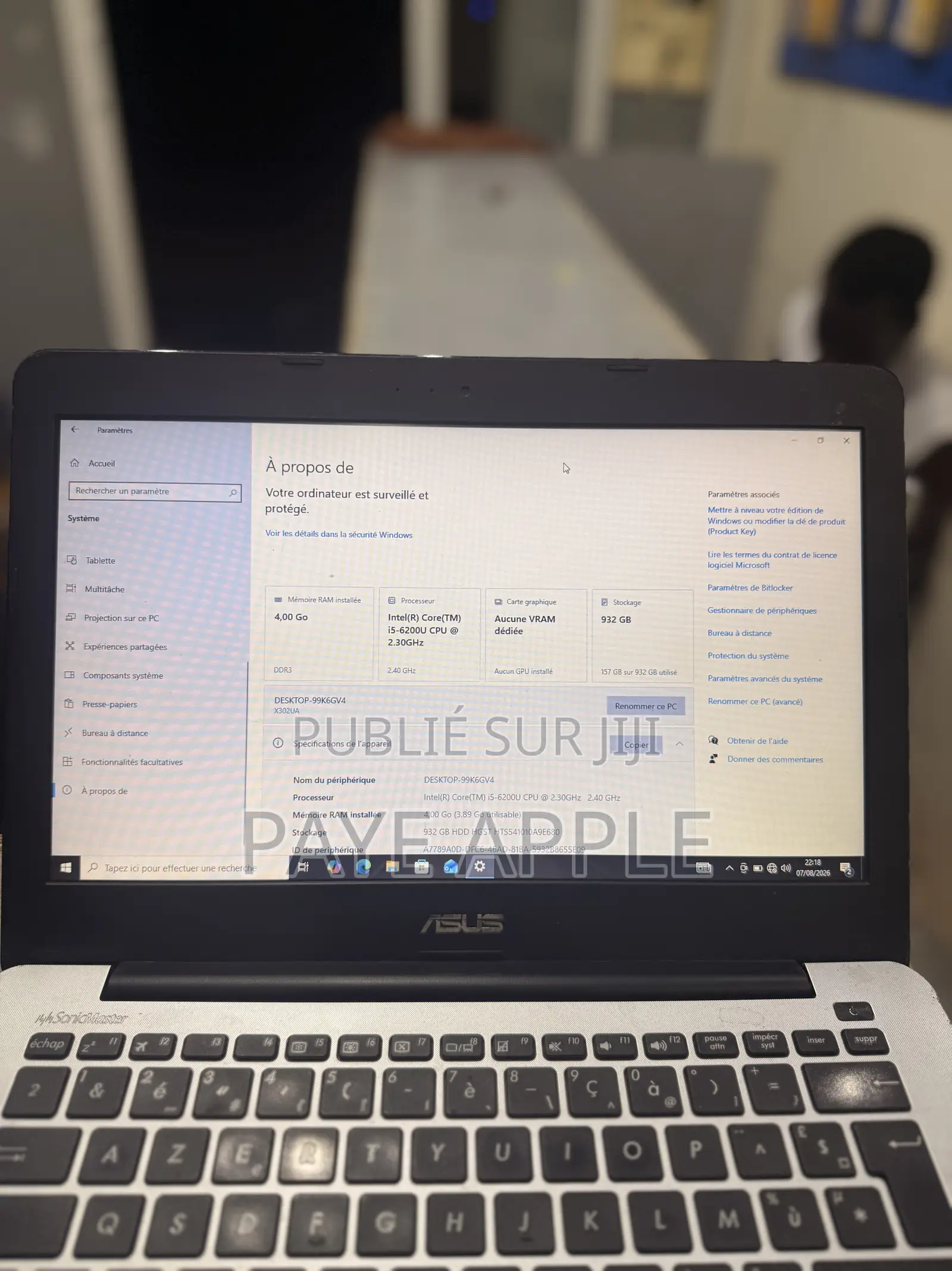 Ordinateur portable Asus X301A 4GB Intel Core i5 HDD 1T