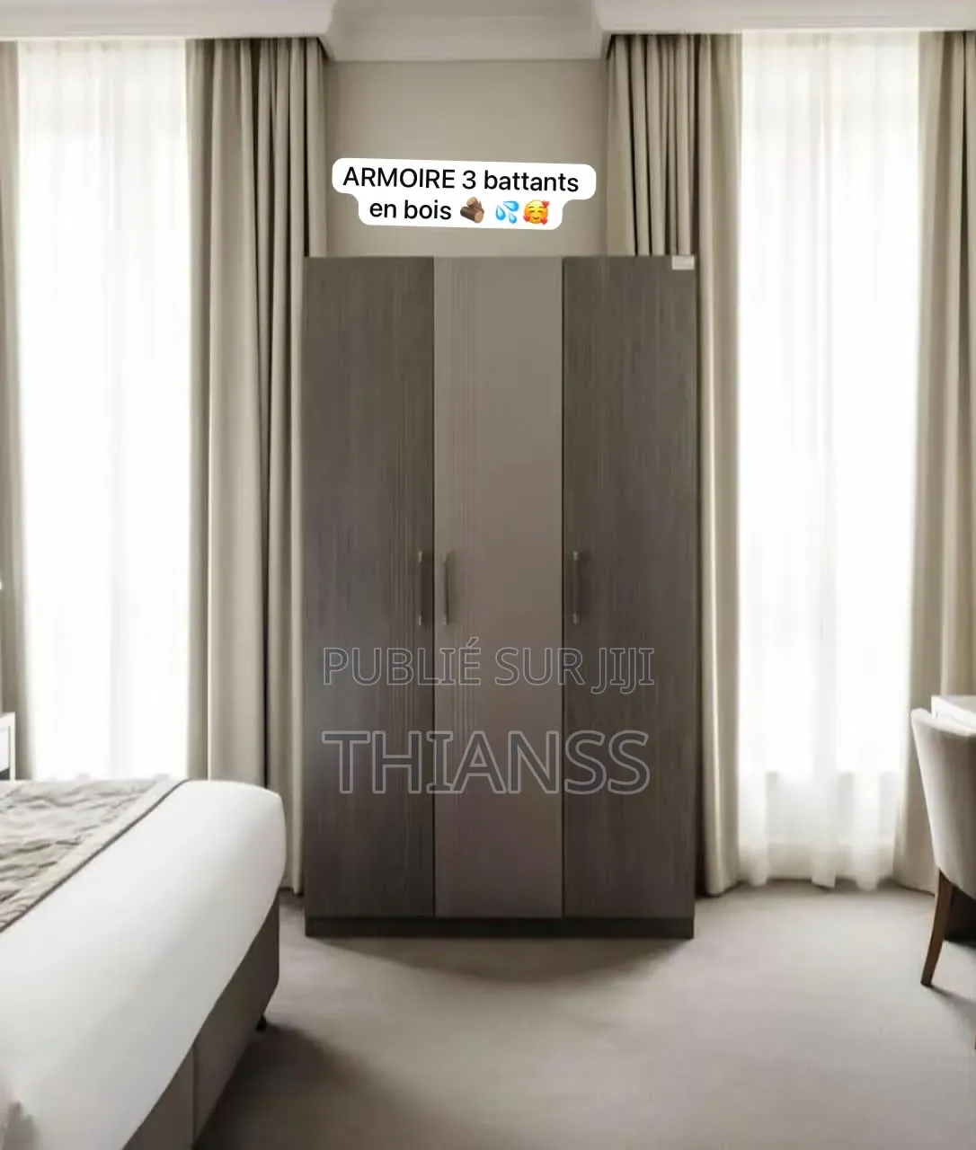 Armoire 3 Battant en Bois